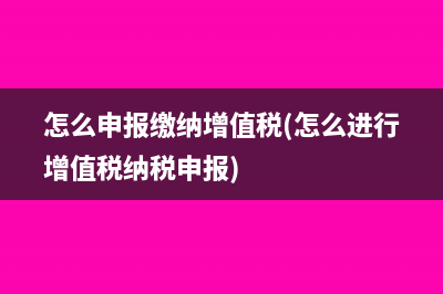 怎么申報繳納增值稅(怎么進(jìn)行增值稅納稅申報)