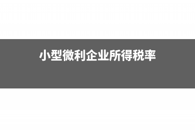 小型微利企業(yè)所得稅有哪些優(yōu)惠政策?(小型微利企業(yè)所得稅率)