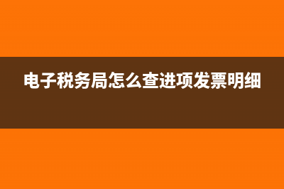 電子稅務(wù)局怎么看彌補(bǔ)虧損?(電子稅務(wù)局怎么查進(jìn)項(xiàng)發(fā)票明細(xì))