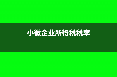 小微企業(yè)所得稅減免的賬務(wù)處理(小微企業(yè)所得稅稅率)