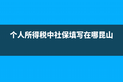 個(gè)人所得稅中社保費(fèi)可以扣除嗎?(個(gè)人所得稅中社保填寫(xiě)在哪昆山)