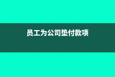 員工為公司墊費(fèi)用怎么處理(員工為公司墊付款項(xiàng))