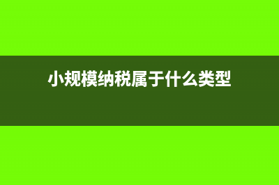 小規(guī)模納稅屬于什么稅種(小規(guī)模納稅屬于什么類型)