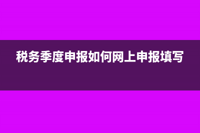 稅務(wù)季度申報(bào)如何網(wǎng)上申報(bào)(稅務(wù)季度申報(bào)如何網(wǎng)上申報(bào)填寫)