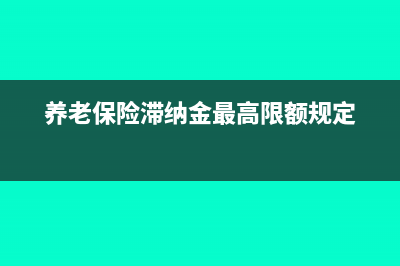 養(yǎng)老保險(xiǎn)滯納金計(jì)入什么科目(養(yǎng)老保險(xiǎn)滯納金最高限額規(guī)定)