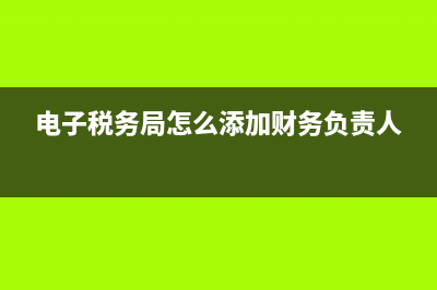 電子稅務(wù)局怎么取消開票申請(電子稅務(wù)局怎么添加財務(wù)負(fù)責(zé)人)