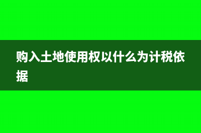 購入土地使用權(quán)計(jì)入什么科目(購入土地使用權(quán)以什么為計(jì)稅依據(jù))