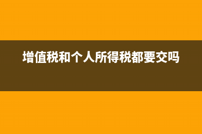 增值稅和個(gè)人所得稅的作用(增值稅和個(gè)人所得稅都要交嗎)