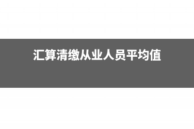 匯算清繳從業(yè)人數(shù)怎么算(匯算清繳從業(yè)人員平均值)