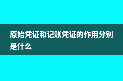 原始憑證和記賬憑證的區(qū)別(原始憑證和記賬憑證的作用分別是什么)