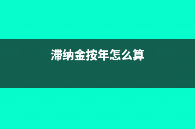 去年的滯納金計(jì)入什么科目(滯納金按年怎么算)