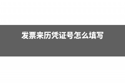 發(fā)票來歷憑證號碼怎么看(發(fā)票來歷憑證號怎么填寫)