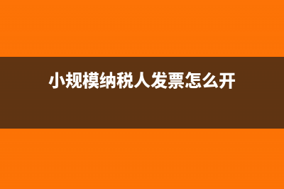 小規(guī)模納稅人發(fā)票專用章稅號應該是什么(小規(guī)模納稅人發(fā)票怎么開)