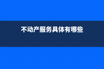 企業(yè)服務(wù)不動(dòng)產(chǎn)無(wú)形資產(chǎn)扣除項(xiàng)目如何填寫(不動(dòng)產(chǎn)服務(wù)具體有哪些)