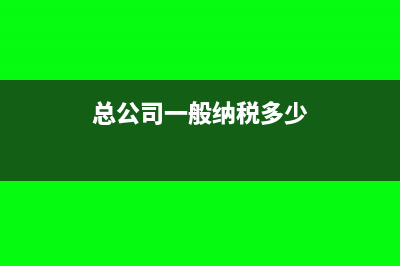 總公司一般納稅人分公司小規(guī)?？梢詥?總公司一般納稅多少)