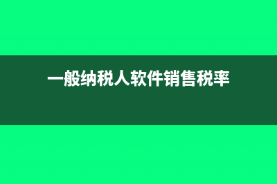 一般納稅人軟件開(kāi)發(fā)稅率是多少?(一般納稅人軟件銷(xiāo)售稅率)