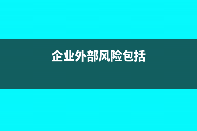 企業(yè)外部風(fēng)險(xiǎn)包括哪些方面(企業(yè)外部風(fēng)險(xiǎn)包括)