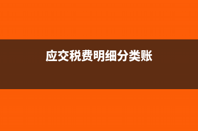 應(yīng)交稅金明細(xì)分類賬怎么登記呢(應(yīng)交稅費(fèi)明細(xì)分類賬)