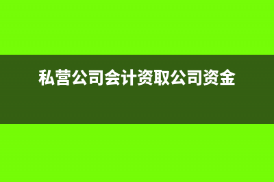 私營(yíng)公司的會(huì)計(jì)科目怎么設(shè)置(私營(yíng)公司會(huì)計(jì)資取公司資金)