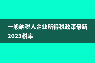 一般納稅人企業(yè)都要交哪些稅？(一般納稅人企業(yè)所得稅政策最新2023稅率)