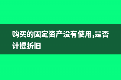 購(gòu)買(mǎi)的固定資產(chǎn)分期抵扣如何做會(huì)計(jì)分錄？(購(gòu)買(mǎi)的固定資產(chǎn)沒(méi)有使用,是否計(jì)提折舊)