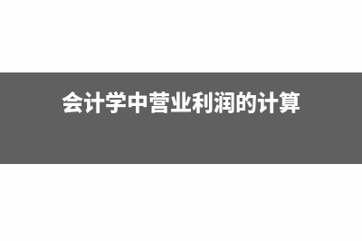 會計學(xué)中營業(yè)利潤包括哪些?(會計學(xué)中營業(yè)利潤的計算)