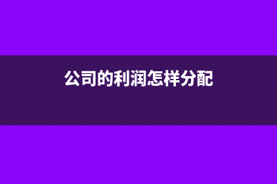 公司的利潤怎樣合法的轉給個人？(公司的利潤怎樣分配)