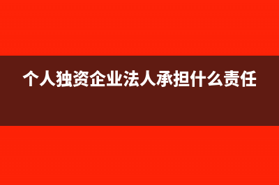 個(gè)人獨(dú)資企業(yè)法人可以發(fā)工資嗎?(個(gè)人獨(dú)資企業(yè)法人承擔(dān)什么責(zé)任)