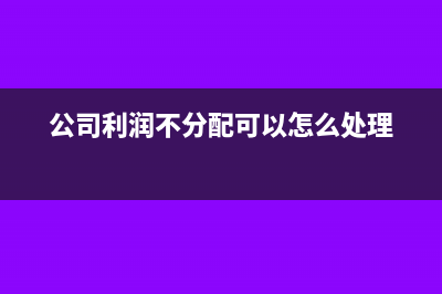 公司沒利潤要分紅應(yīng)該怎么處理?(公司利潤不分配可以怎么處理)