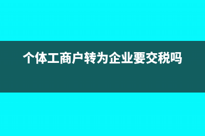 個(gè)體工商戶轉(zhuǎn)為一般納稅人如何交納個(gè)稅？(個(gè)體工商戶轉(zhuǎn)為企業(yè)要交稅嗎)