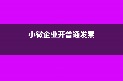 微小企業(yè)開(kāi)普票多少的稅點(diǎn)？(小微企業(yè)開(kāi)普通發(fā)票)