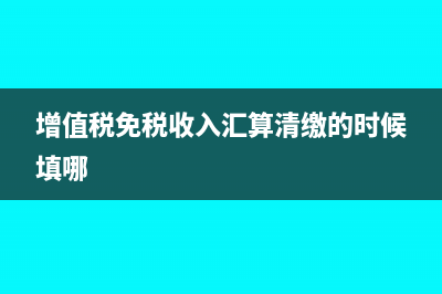 增值稅免稅收入項目有哪些?(增值稅免稅收入?yún)R算清繳的時候填哪)