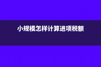 小規(guī)模怎樣計算所得稅?(小規(guī)模怎樣計算進(jìn)項稅額)