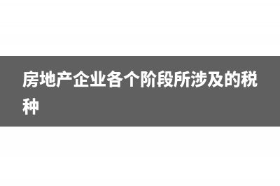 房地產(chǎn)企業(yè)從其他房地產(chǎn)企業(yè)購買的土地價(jià)款可否在進(jìn)行差額扣除？(房地產(chǎn)企業(yè)各個(gè)階段所涉及的稅種)