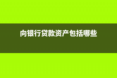 向銀行貸款資產(chǎn)負(fù)債表利潤表怎么填？(向銀行貸款資產(chǎn)包括哪些)