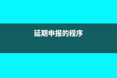 延期申報(bào)需要什么資料(延期申報(bào)的程序)