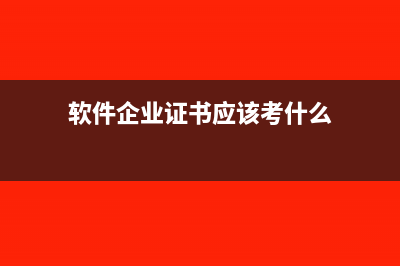 軟件企業(yè)證書應(yīng)該怎么辦理?(軟件企業(yè)證書應(yīng)該考什么)