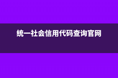 統(tǒng)一社會信用代碼多少(統(tǒng)一社會信用代碼查詢官網(wǎng))