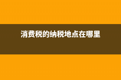 消費(fèi)稅在哪個(gè)環(huán)節(jié)征稅(消費(fèi)稅的納稅地點(diǎn)在哪里)