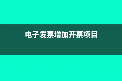 電子發(fā)票增加份數(shù)需要帶什么(電子發(fā)票增加開票項目)