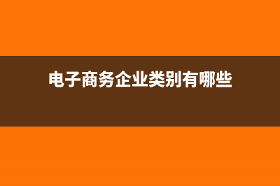 電子商務(wù)企業(yè)類型如何選擇(電子商務(wù)企業(yè)類別有哪些)