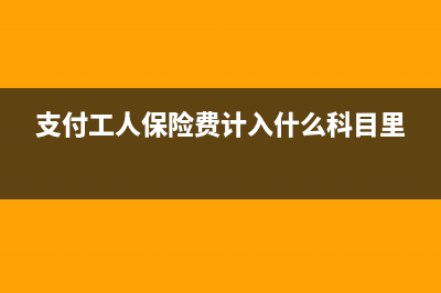 支付工人保險費怎么做憑證(支付工人保險費計入什么科目里)