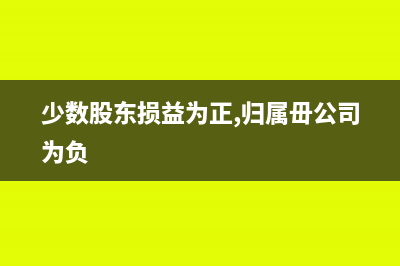 少數(shù)股東損益為負(fù)虧損是什么意思(少數(shù)股東損益為正,歸屬毌公司為負(fù))