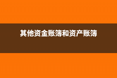 其他資金賬簿和資金賬簿的區(qū)別(其他資金賬簿和資產(chǎn)賬簿)