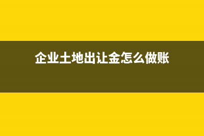 企業(yè)土地出讓金能否開專票？(企業(yè)土地出讓金怎么做賬)