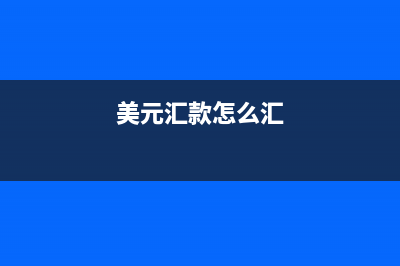 美元戶匯兌如何進行賬務(wù)處理？(美元匯款怎么匯)