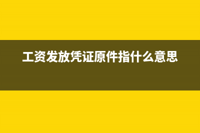 工資發(fā)放憑證有哪些制作方法？(工資發(fā)放憑證原件指什么意思)