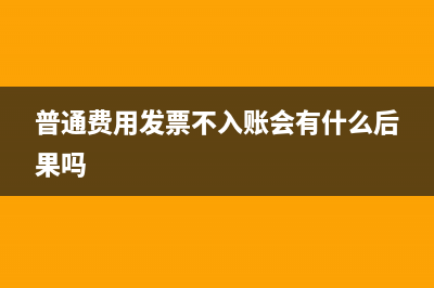 普通費用發(fā)票不入賬可以嗎？(普通費用發(fā)票不入賬會有什么后果嗎)