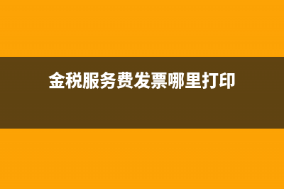 金稅開票服務(wù)費當月不抵扣如何做賬？(金稅服務(wù)費發(fā)票哪里打印)