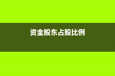 資金所占股份百分比如何計(jì)算？(資金股東占股比例)